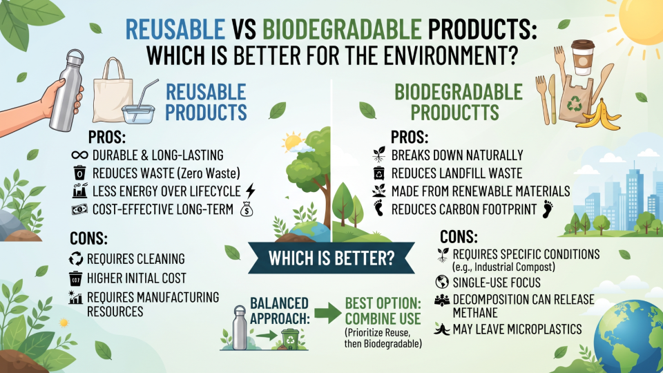 Reusable vs Biodegradable Products: Which Is Better for the Environment?