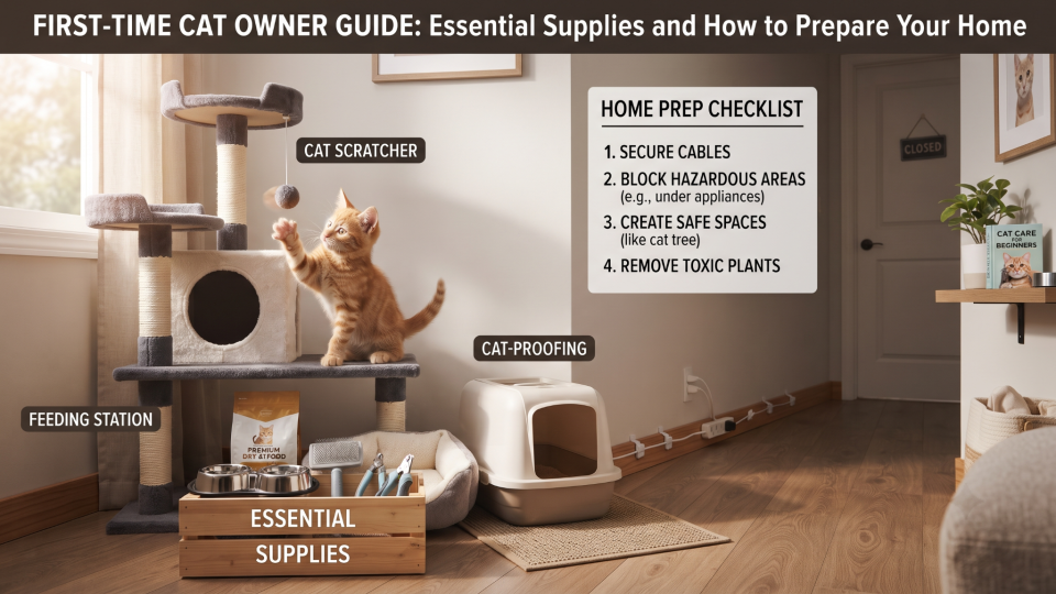 First-Time Cat Owner Guide: Essential Supplies and How to Prepare Your Home