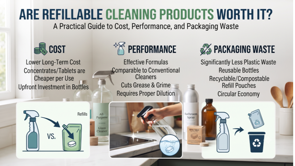 Are Refillable Cleaning Products Worth It? A Practical Guide to Cost, Performance, and Packaging Waste