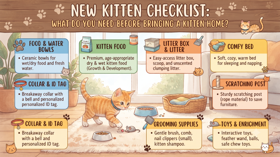 New Kitten Checklist: What Do You Need Before Bringing a Kitten Home?